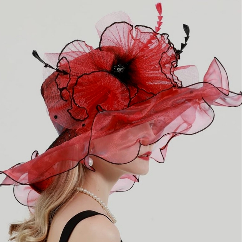 Beloved Millinery Stunning 2-in-1 Organza Fascinator Hat Kentucky Derby Tea